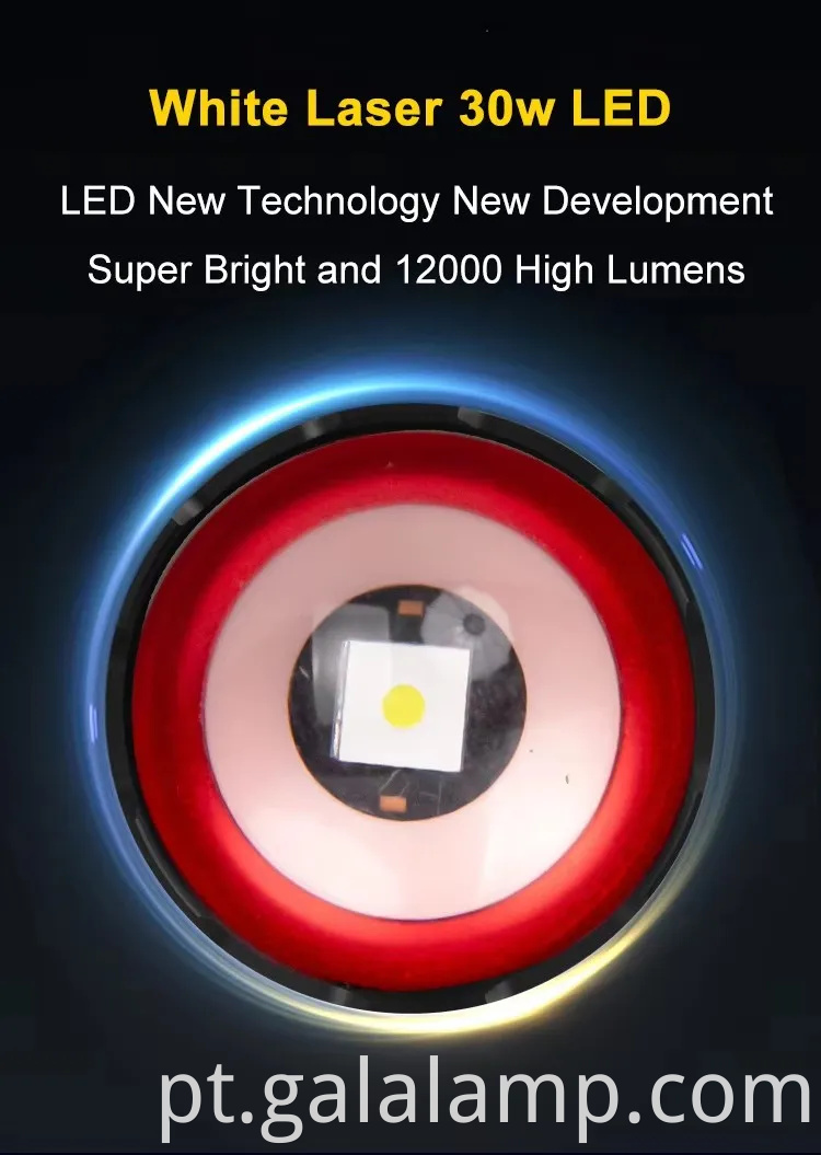 Zoom de alta potência, exibição digital forte forte, multifuncional e multi -nível ajustável lanterna